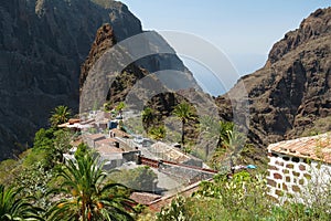 Masca mountain village and gorge on Tenerife island, Canary islands, Spain