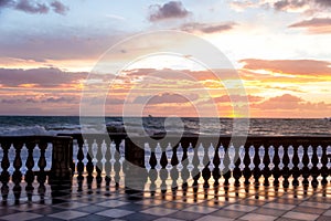 Mascagni Terrace in Leghorn, Italy