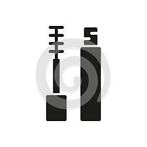 Mascara beauty make up icon vector basic design