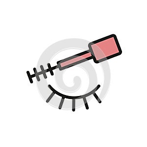 Mascara beauty make up icon vector basic design