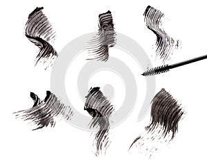 Mascara brush and strokes photo