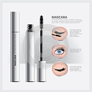 Mascara Packaging with Eye Makeup