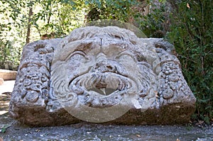 Mascherone statue in the Park of the Monsters