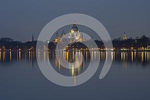 Maschsee in Hannover atevening