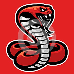 Mascot of aggressive cobra snake