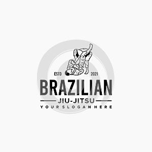 mascot BRAZILIAN wrestling people logo design