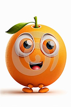 Mascot cartoon vector illustration cute happy orange isolated background