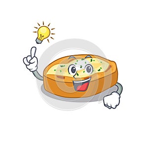 Mascot character design of baked potatoes with has an idea smart gesture