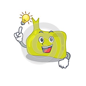 Mascot character of smart pituitary has an idea gesture