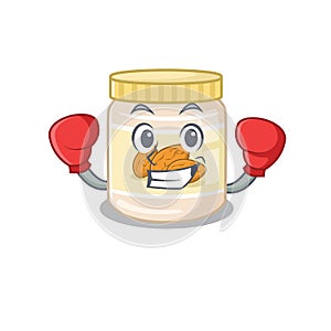 Mascot character style of Sporty Boxing almond butter