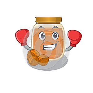 Mascot character style of Sporty Boxing walnut butter