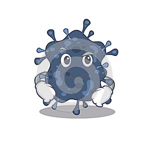 A mascot design of bacteria neisseria having confident gesture