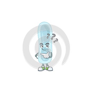 Mascot design concept of klebsiella pneumoniae with confuse gesture