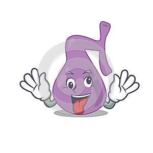 A mascot design of gall bladder having a funny crazy face