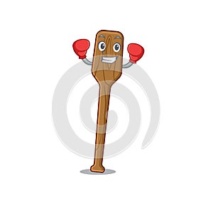 Mascot design of oars as a sporty boxing athlete