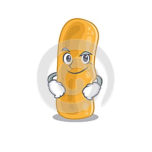 A mascot design of shigella flexneri having confident gesture photo