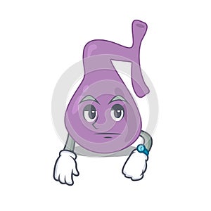 Mascot design style of gall bladder with waiting gesture