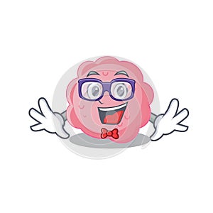 Mascot design style of geek anaplasma phagocytophilum with glasses photo