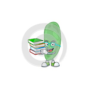 A mascot design of thermus thermophilus student having books