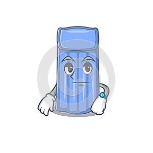 Mascot design of water mattress showing waiting gesture