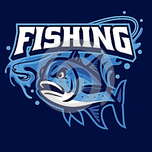 Mascot of fishing giant trevally