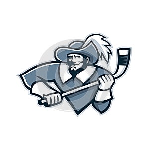 Musketeer Ice Hockey Mascot