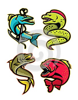 Ferocious Fishes Sports Mascot Collection photo