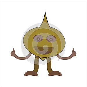 Mascot jicama icon design template web illustration