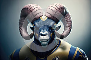 Rampaging with Spirit: The Exciting Mascot of the Los Angeles Rams, Generative AI