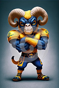 Rampaging with Spirit: The Exciting Mascot of the Los Angeles Rams, Generative AI