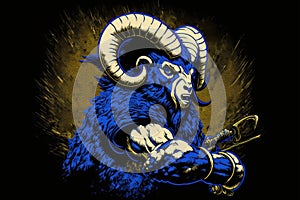 Rampaging with Spirit: The Exciting Mascot of the Los Angeles Rams, Generative AI