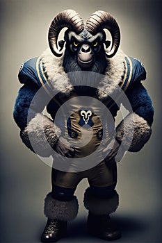 Rampaging with Spirit: The Exciting Mascot of the Los Angeles Rams, Generative AI