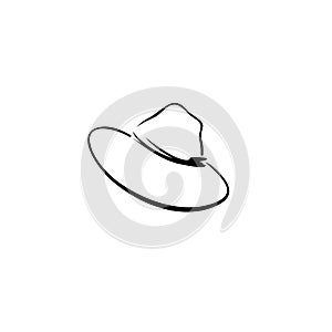 Masculine elegant hat icon. Isolated on white background