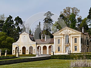 The Maser villa with a sundial on the wing