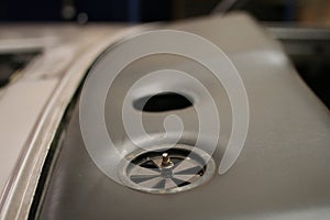 Maserati Mexico under restoration air vent on dashboard photo