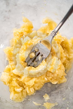 Mashed bananas