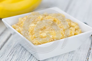 Mashed Bananas selective focus