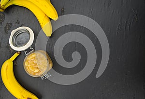 Mashed Bananas on a vintage slate slab