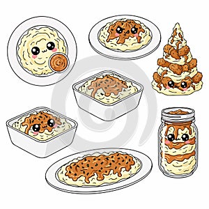 Mashed Potatoes and Gravy Vector. Mashed Potatoes and Gravy Vector bundle. Mashed Potatoes and Gravy vector