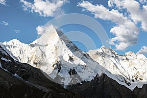 Masherbrum peak on a clear summer day, K2 Base Camp trek