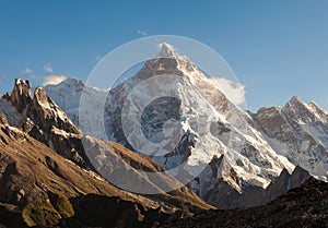 Masherbrum Peak from Goro II camp site during K2 base camp trek