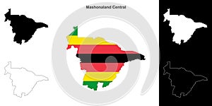 Mashonaland Central outline map