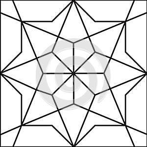 Mashrabiya tile design. Arabic vector pattern ideal for design background, web page background, surface textures photo