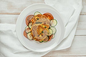 Mashy Cake With Crab And Potatoes