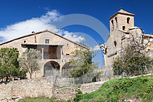 Masia and Church of Talamanca photo