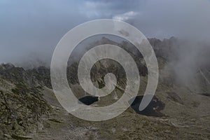 Masive clouds in the mountains