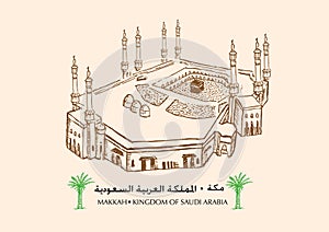 Masjid Al-haram or literally the sacred mosque is located in Makkah Saudi Arabia