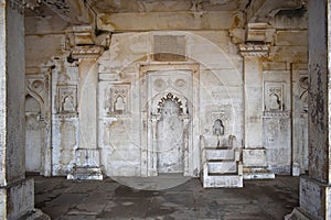 Masjid Interior - Place of Imam Leader built by Sher Shah Suri ruler of Delhi at Raisen Fort, Madhya Pradesh