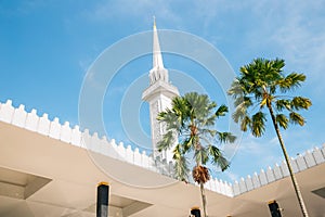 Masjid Negara mosque and palm trees in Kuala Lumpur, Malaysia