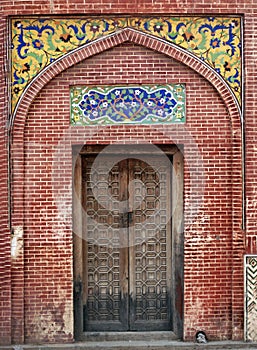 Masjid Wazir khan Traditional Gate photo